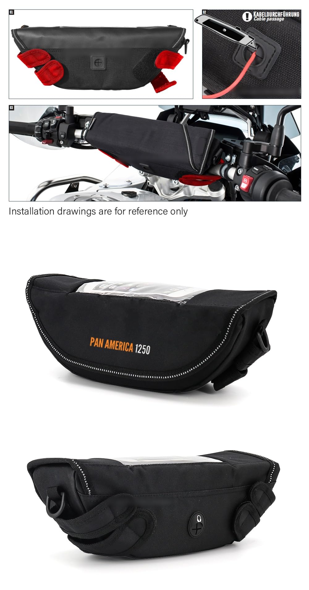 Sacoche De Guidon Étanche pour Moto pour PAN America 1250 S PA 1250S PA1250 2020 2021, Accessoires Rangement, Sac À Outils Voyage