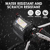 Vista 4 de WOTOW Bolsa para Manillar Delantero de Bicicleta - Bolsas de Canasta para Manillar de Bicicleta Grande Reflectante Impermeable Alforja