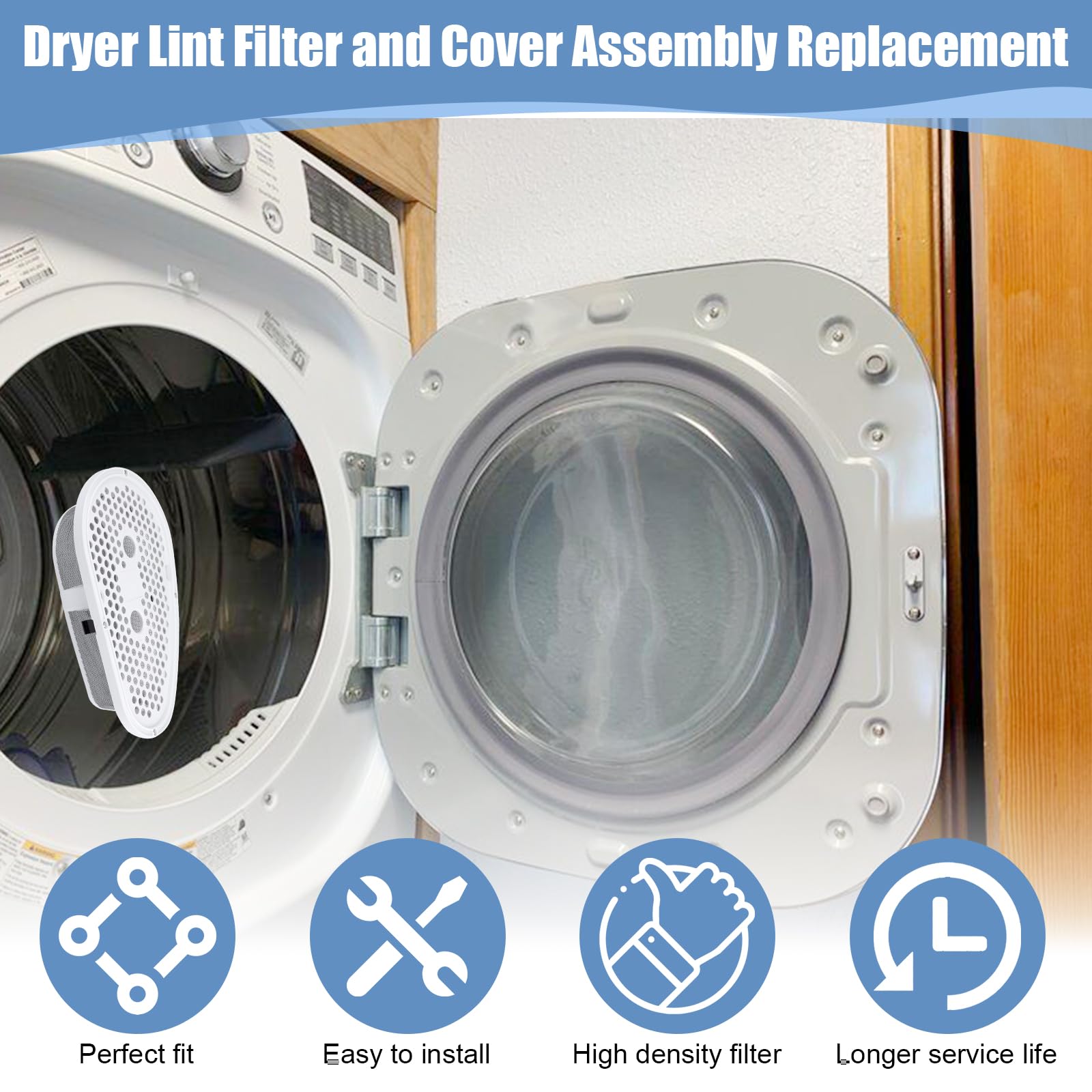 Vhbw Lint Filter Compatible With Bauknecht Whirlpool 856046201001, 856046229001, 856046217001, 856047201001 Tumble Dryer - Filter - View #4