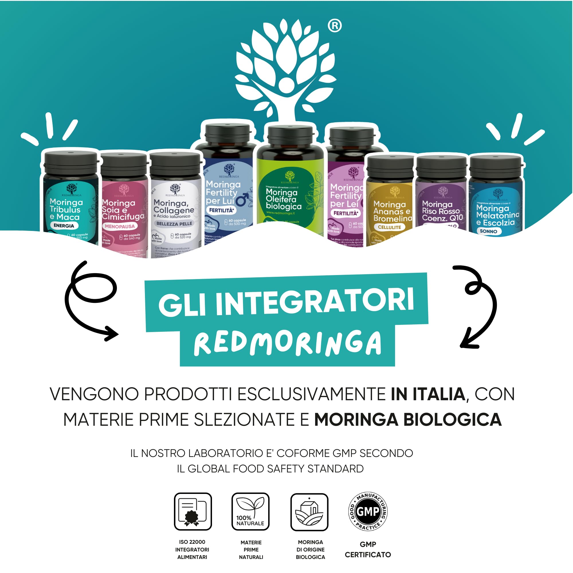 Trattamento BOOST T Uomo – T-Booster Potente con Tribulus Terrestris 90% Saponine + Maca Peruviana + Moringa BIO + Zinco 300 Compresse | Forza, Massa e Vigore | RedMoringa
