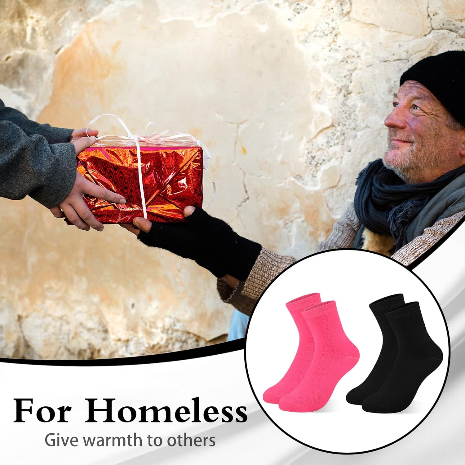 Tarpop 48 Pairs Bulk Socks for Homeless Moisture Wicking Casual Sports Ankle Socks for Homeless Unisex Adult Men Women