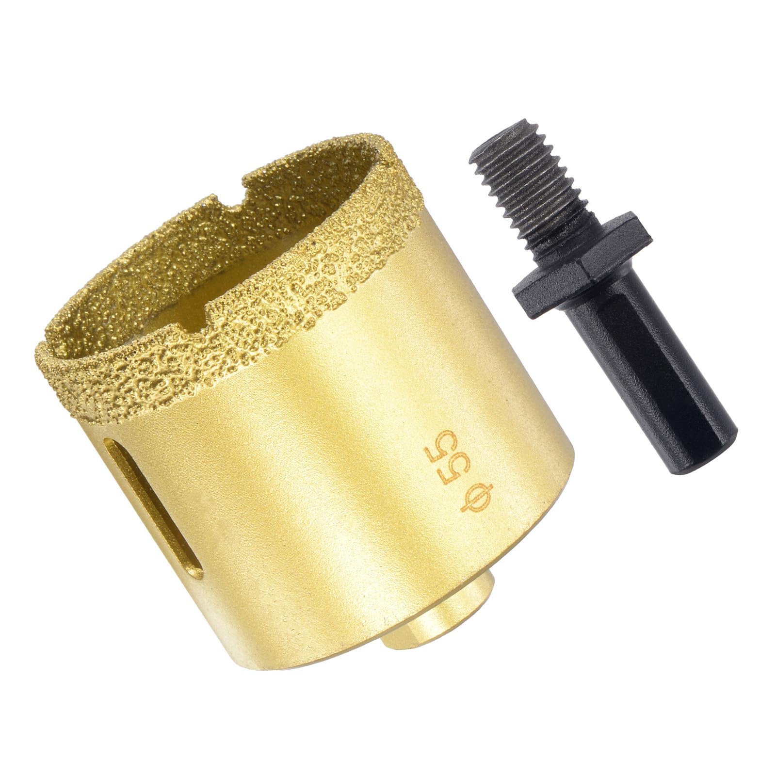 CoCud Diamond Drill Bits Set, 55mm Cutting Diameter, Brazed Diamond Core Drill Bits with M10 Arbor Adapter