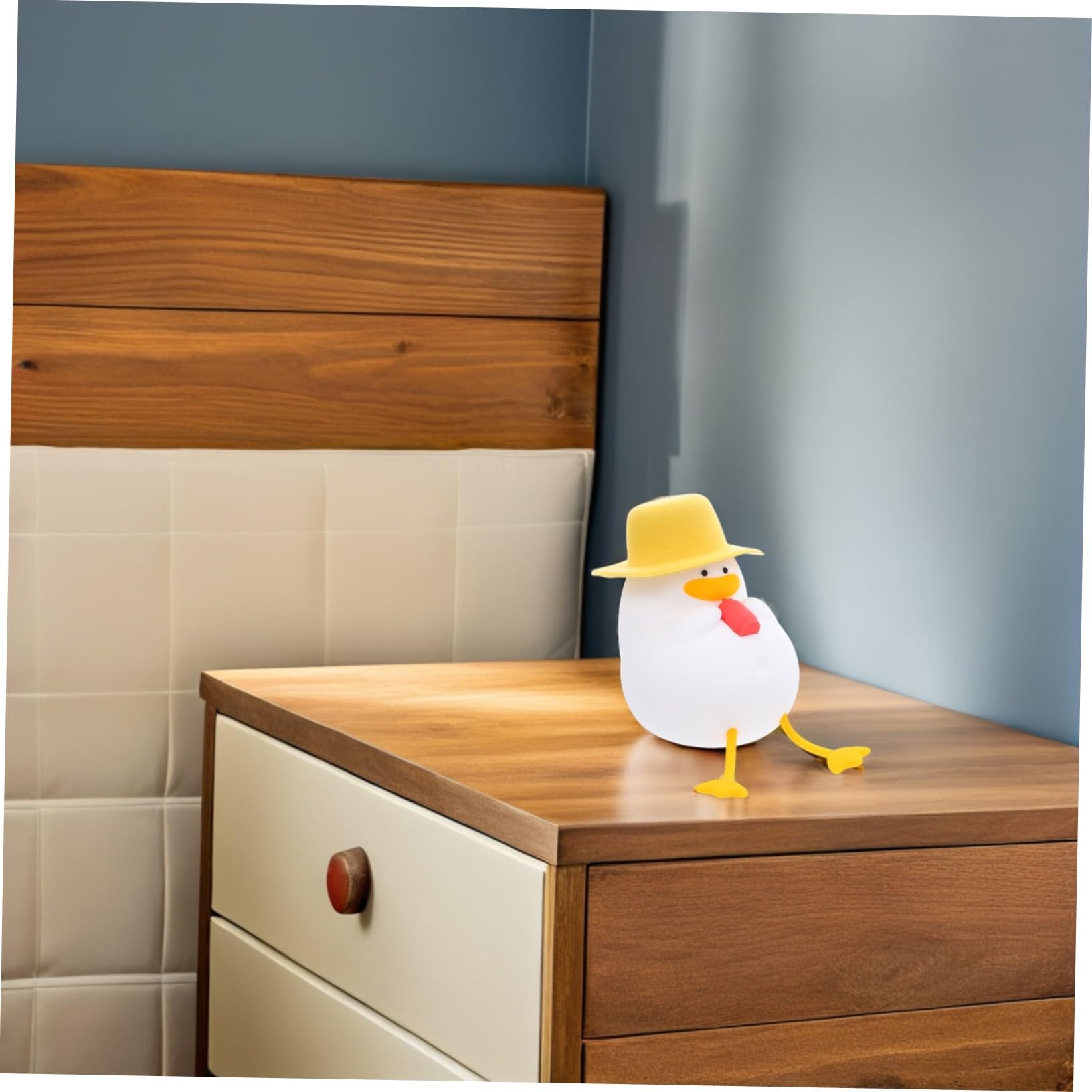 OSALADI Lámpara de Noche LED de Pato Amarillo para Guardería | Silicona Abs Pc, Control por Toque, Luz Cálida Portátil, Uso en Dormitorio Infantil y Tomas Nocturnas
