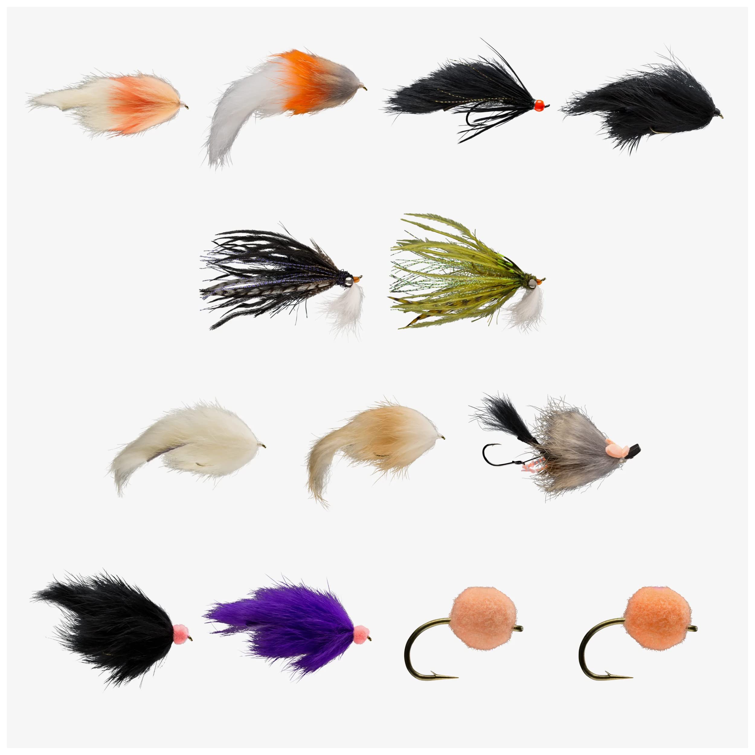 RIO Products Alaska Forellenfliegen-Sortiment, Süßwasser-Fliegenfischen, Forellen, mehrere Größen und Farben, 13-teiliges Set