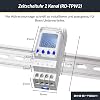 Digital 2 Channel Timer [TPW2] for DIN Rail for Installation in Control Cabinet - LCD Display Illuminated - Weekly Timer with 80 Program Slots - Weekly / Daily Program Timer and Pulse