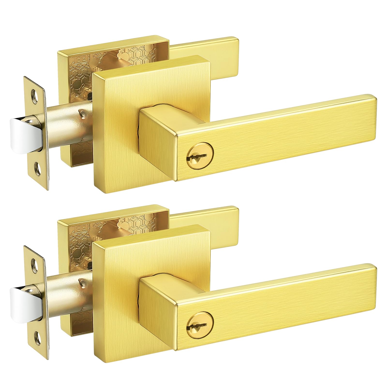 Square Key Handle Snapklik.com : Keyed Alike Entry Door Handle Gold Door Handles Heavy ...