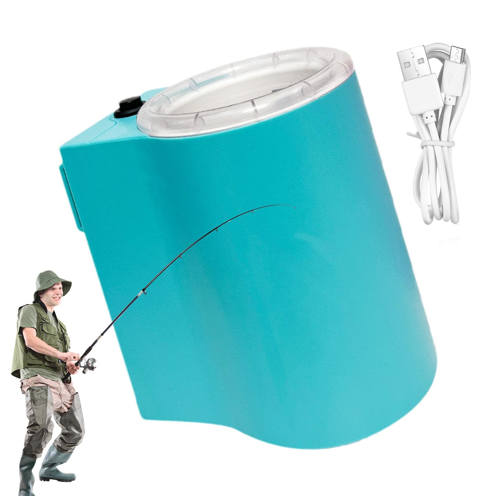 Lampe De Pêche Sous-Marine LED UV - Appât Lumineux Pour Pêche De Nuit - Étanche Et Robuste - Autonomie 7-8h - Outil Pour Attirer Les Poissons - 8