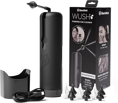Black Wolf Wush Pro Water Powered Ear Wax Removal Kit - Hygiene Essential