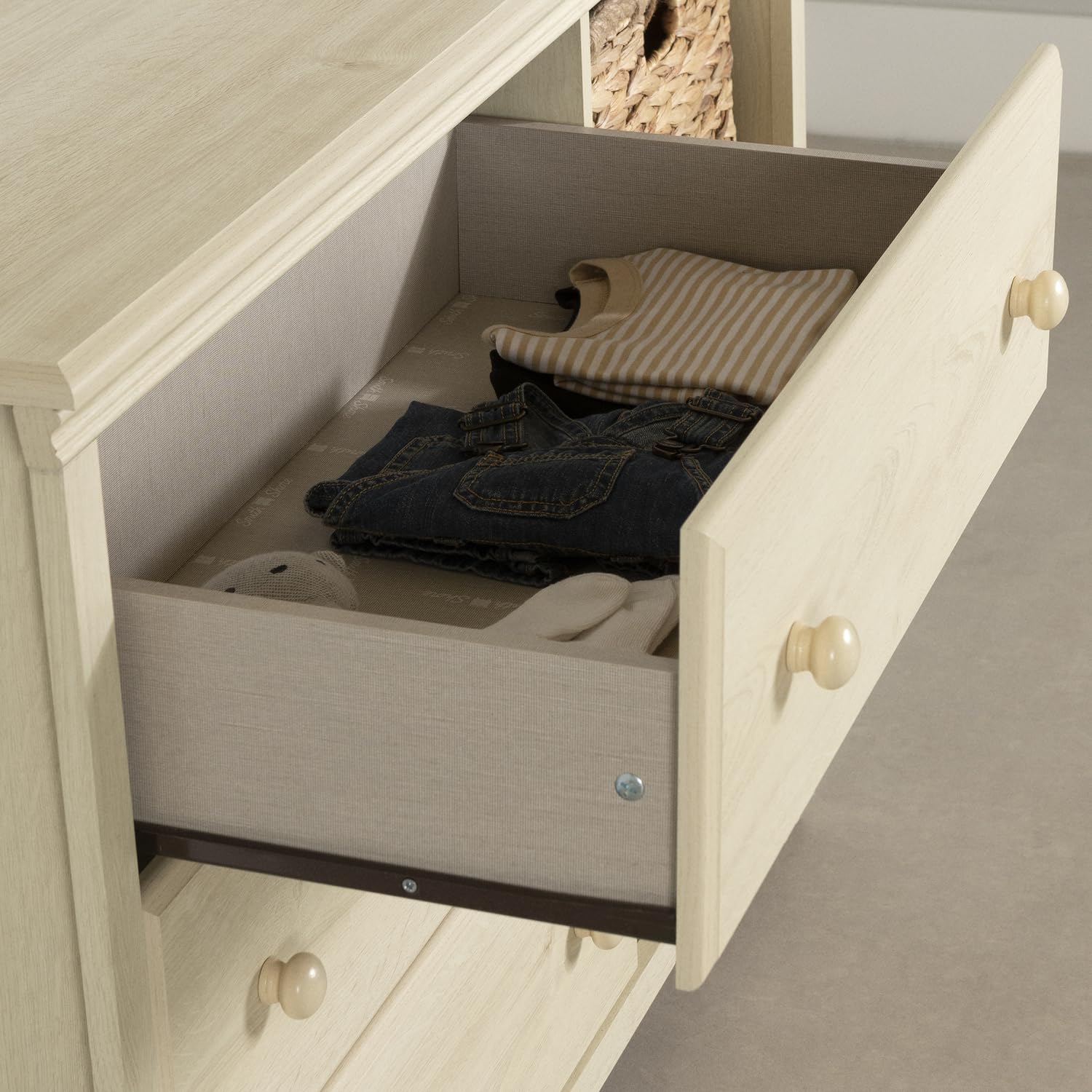 south shore cotton candy 3-drawer dresser with baskets South Shore Cotton Candy, Coastal Dresser, Blue