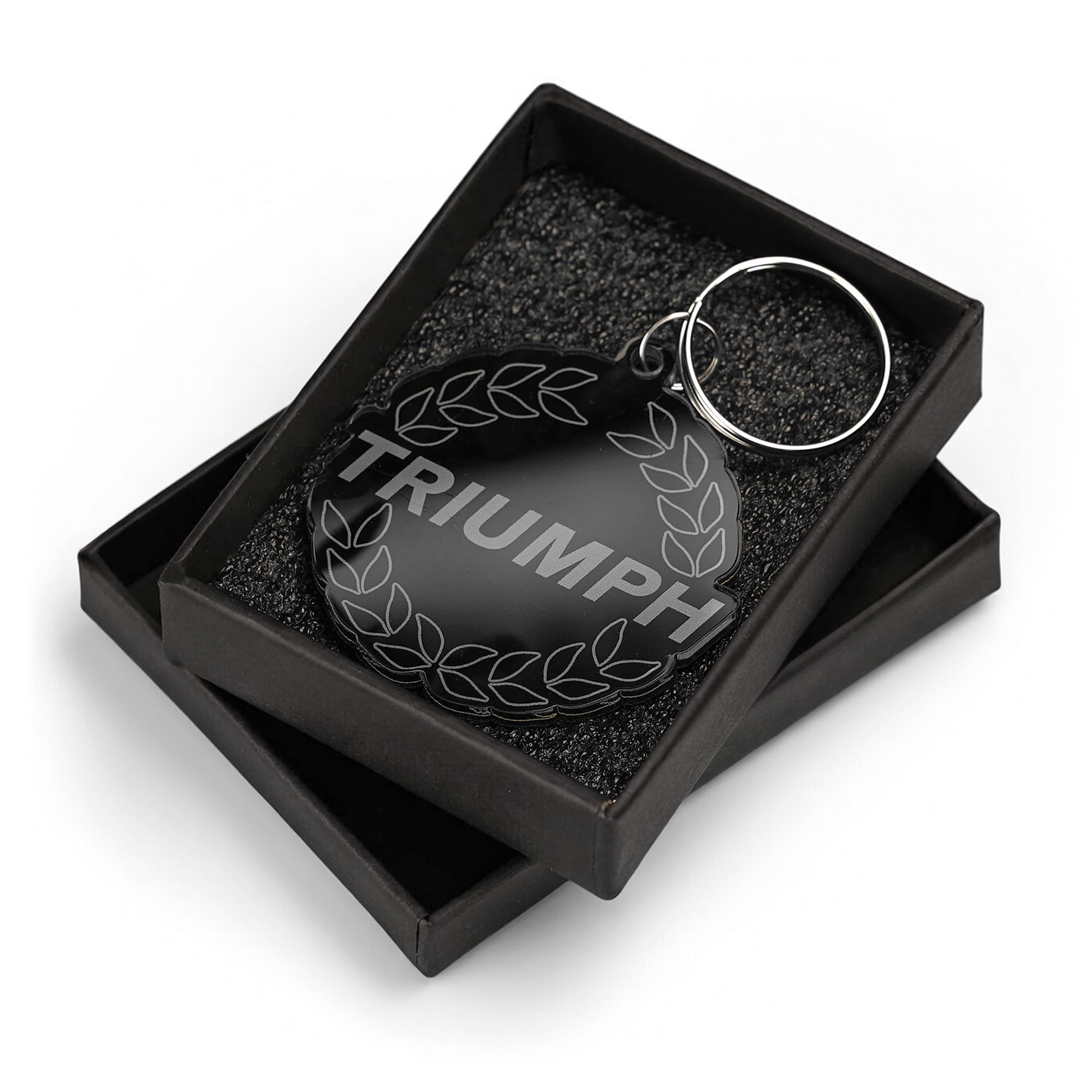 Triumph Wreath Badge Keyring Classic British Car Keychain OFFICIAL LICENCED PRODUCT (Gift Box Packaging)