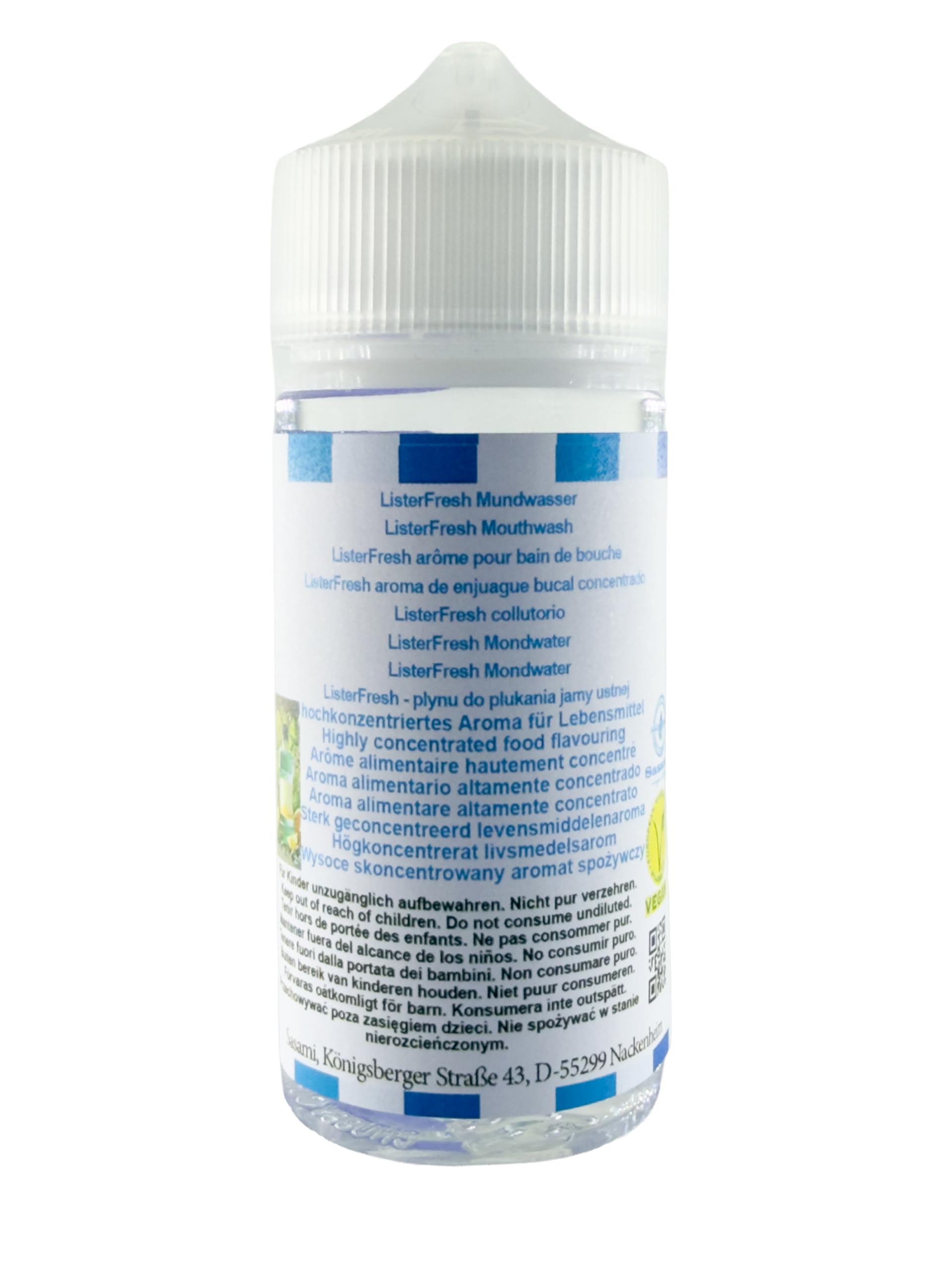 ListerFresh - płynu do płukania jamy ustnej aromat Koncentrat - wegański - Sasami - 100ml