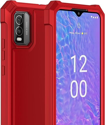 Miniatura 8 de Ailiber Funda para Nokia C210 5G, Nokia C210 con protector de pantalla de vidrio templado, protección de estructura de doble capa, protección de