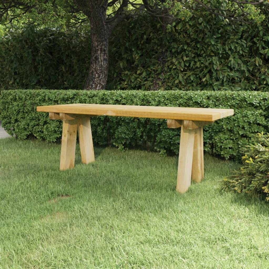 vidaXL Banco de Jardín Mueble Patio Exterior en Aire Libre para Familiares Entretenimiento Diversión Madera Maciza de Pino Impregnada
