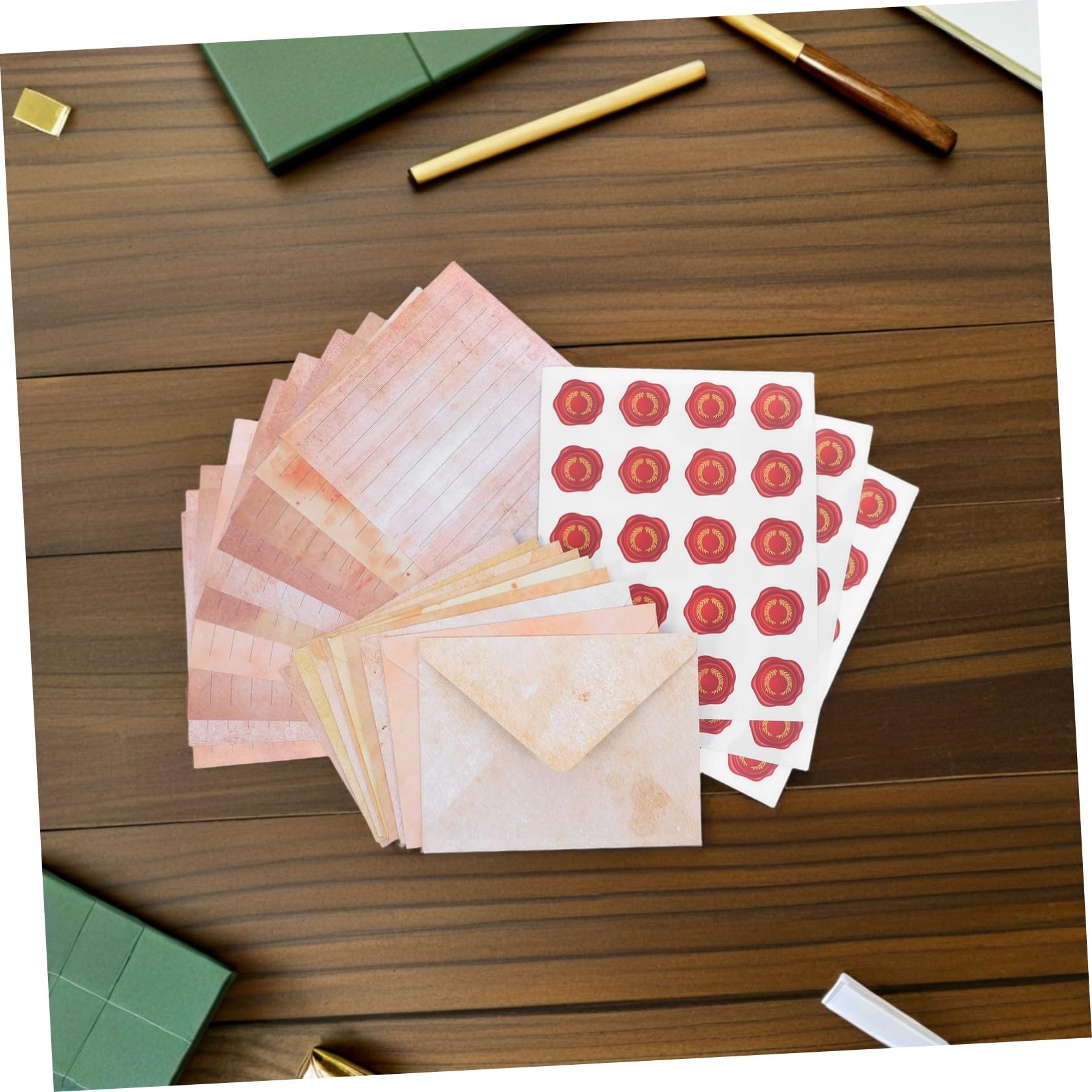 DOITOOL 100juegos Membretes Vintage para Escribir Cartas Kit de Papelería con Papeles y Sobres Juego para Invitaciones y Regalos Estilo Retro y Estético