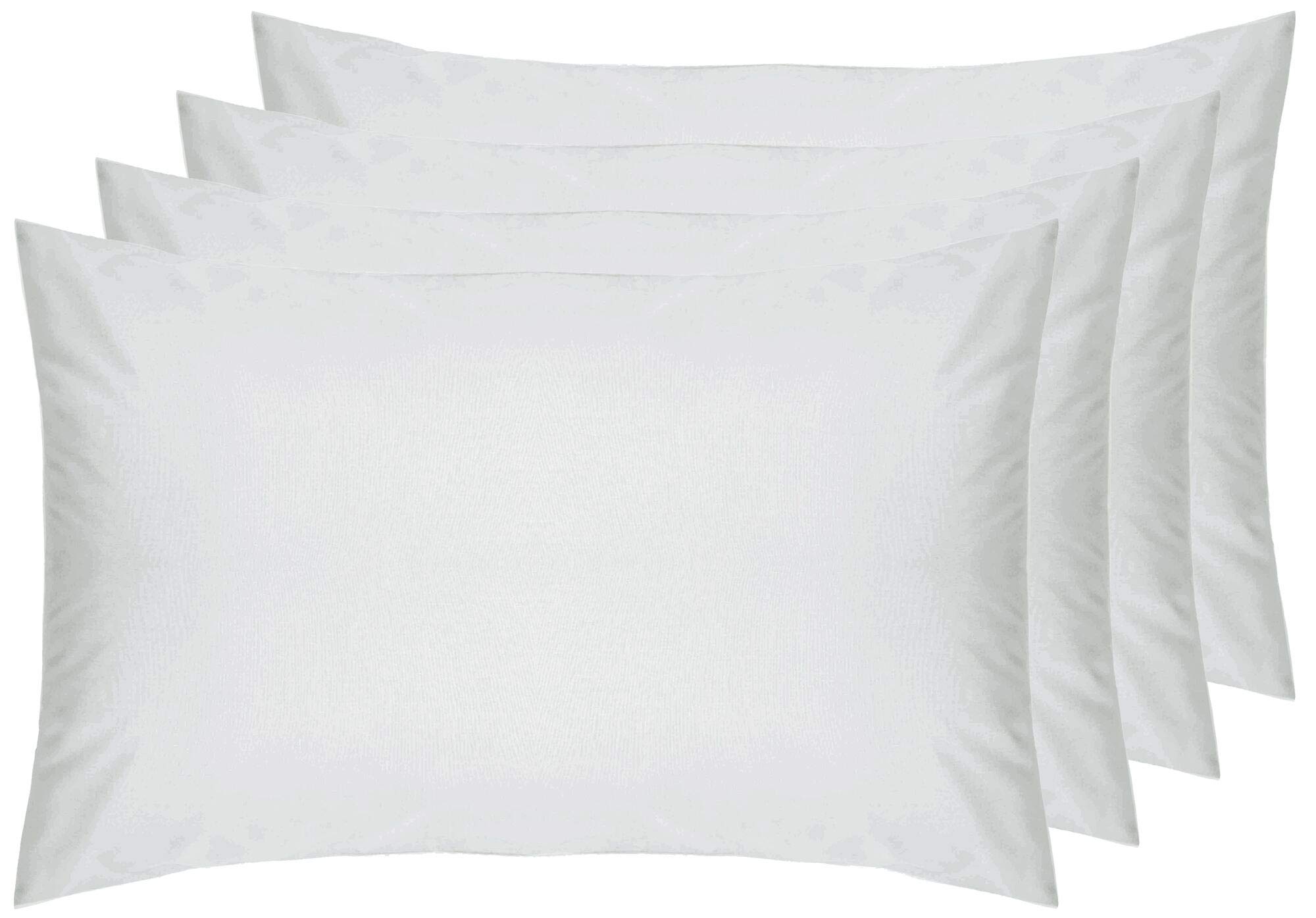 Belledorm 4 PACK Light Grey Pillowcases, 7 Year Guarantee, 200 Thread Count