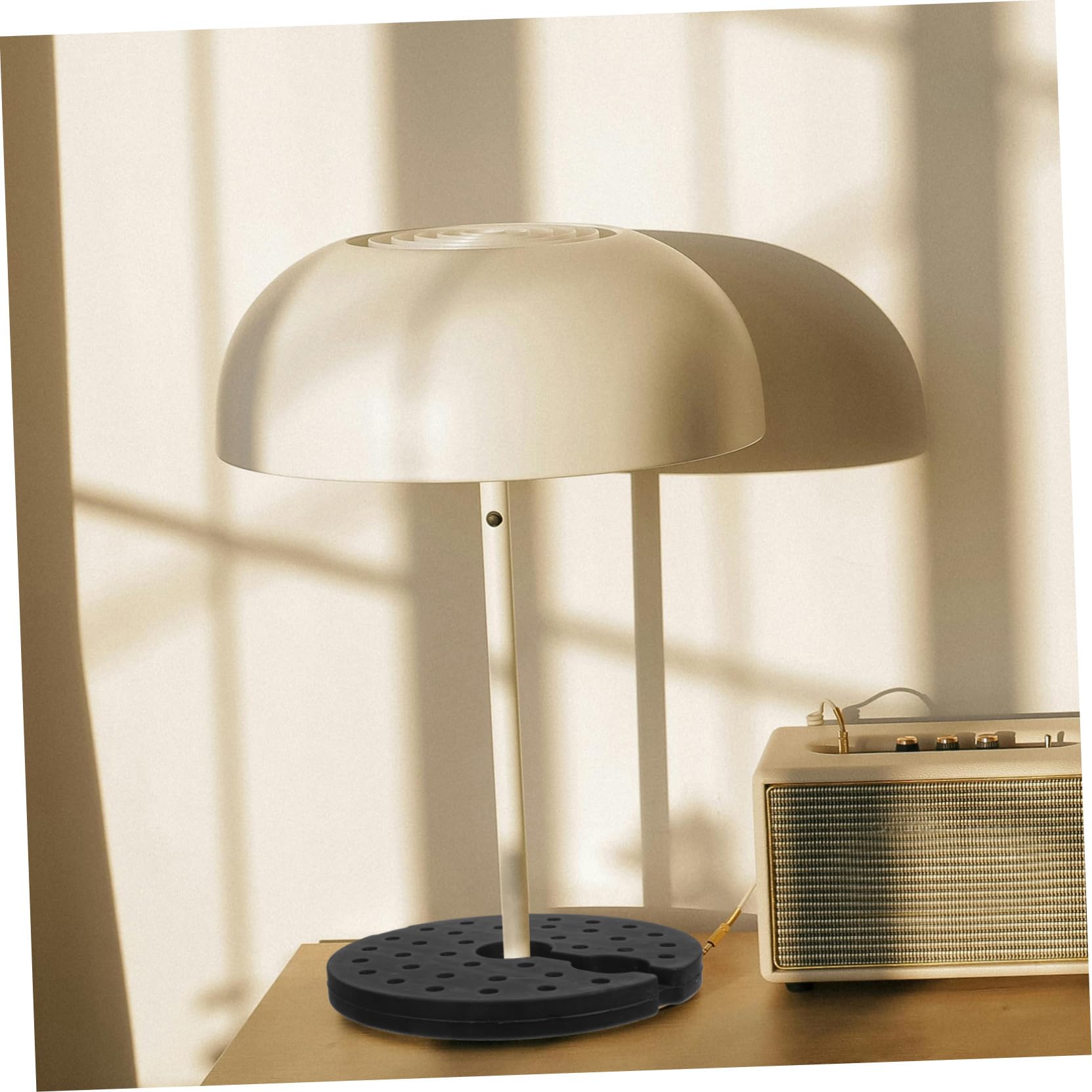 COHEALI Gewichteter Lampensockel Bodenlampe Stabile Kunststoff Basis Runder Stehlampenhalter Ersatzfuß DIY Beleuchtung Zubehör für Tisch Stehlampen