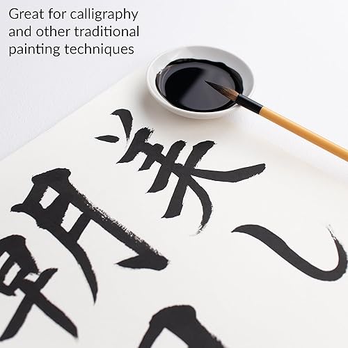 Miniatura 4 de Yasutomo Bokuju Tinta líquida – Tinta Sumi de 2 oz para caligrafía y obras de arte – Tinta de dibujo negra para uso con pinceles de tinta japoneses
