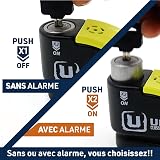 URBAN UR10 Antivol Moto Homologué SRA, Bloque Disque avec Alarme Intelligente | 120dB, LED, Warning, Sensibilité A+, X2 ON | Serrure Haute Sécurité, Bloc Double Verrouillage ø10mm, Acier Endurci - 10
