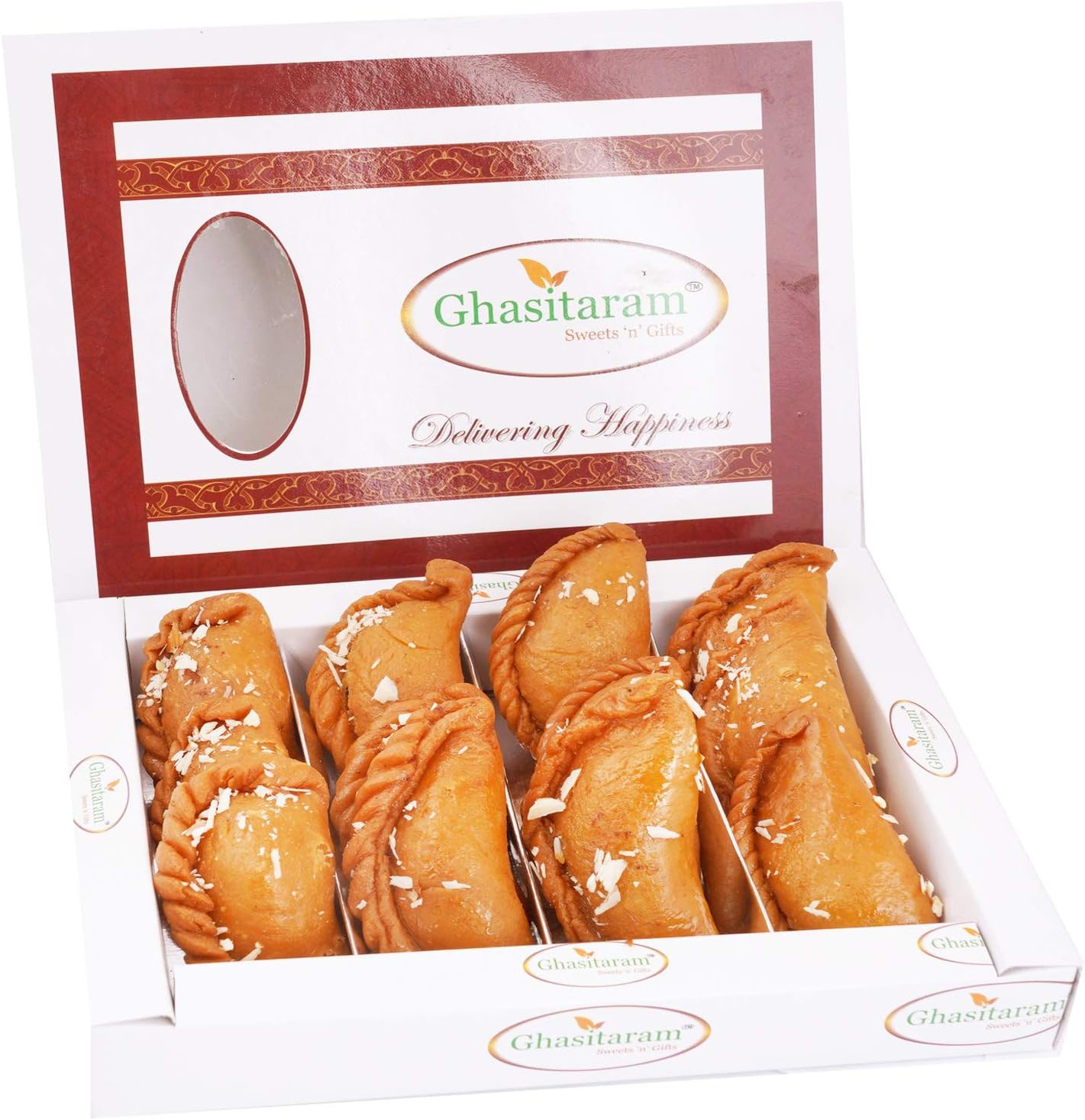 Ghasitaram Gifts Holi Sweets Healthy Wheat Gujiya Box (400 g)
