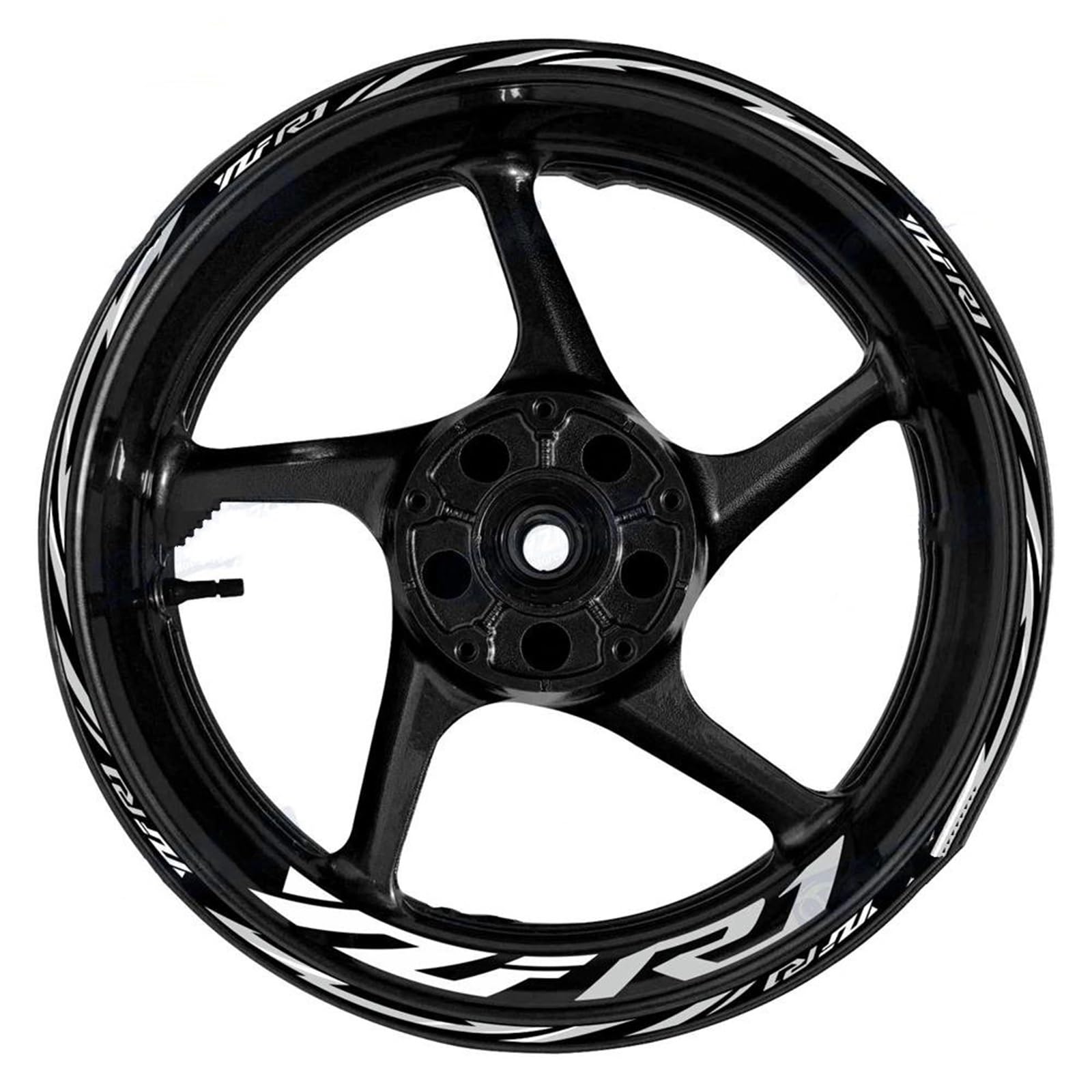 Motorcycle Front Rear Wheel Stickers for Yamaha YZF R1 Decorate Rim Motorbike Hub Tape Decal(Color14)