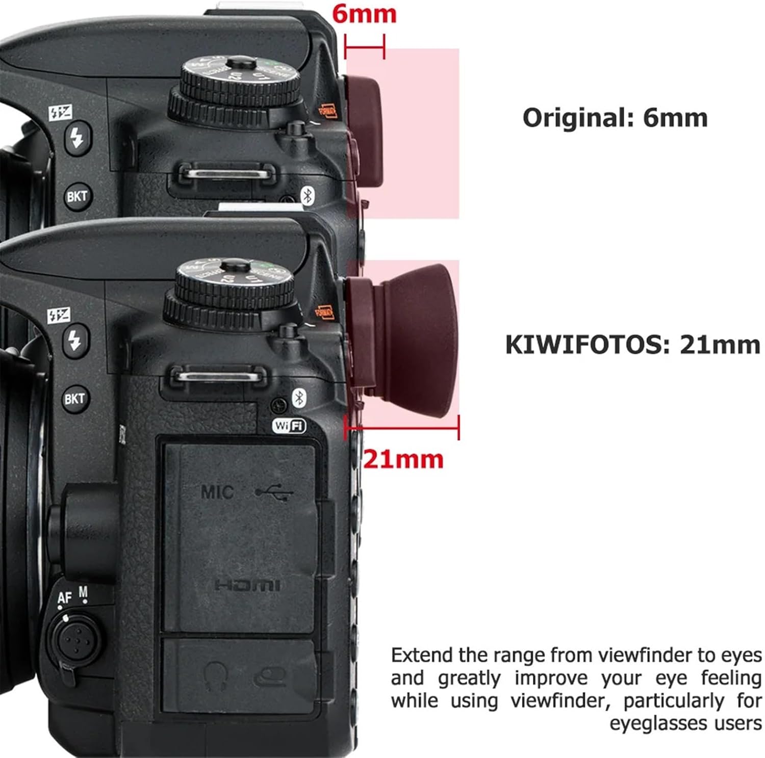 Camera Eyecup Eyepiece Viewfinder for Nikon D7500 D7200 D7100 D7000 D5200 D5100 D5000 D3500 D3400 Replaces DK-20/21/23/24/25/28