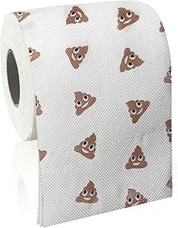 Poop Happy Birthday Decorations Gifts for Women Men Her Him, 3 Ply 150 Sheets Novelty Prank Toilet Paper Roll Tissue Papers, Custom Bathroom Decor Party Supplies Favor for Guest Friends Present