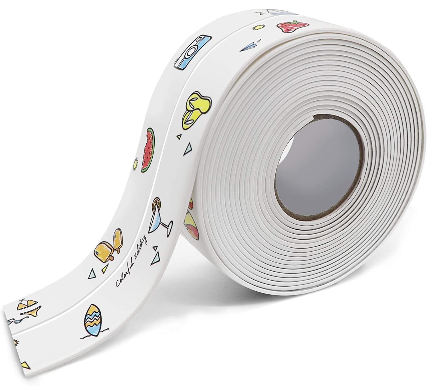 Kalitus Waterproof Tape for Kitchen Sink Oil Proof Caulk Tape Strip Self Adhesive Bathroom Corner Caulking Sealing Tape Gap Sealer Waterproof Tape for Platform Basin Toilet (Multi Print) (B09Y1YMMP6) Amazon Price History, Amazon Price Tracker