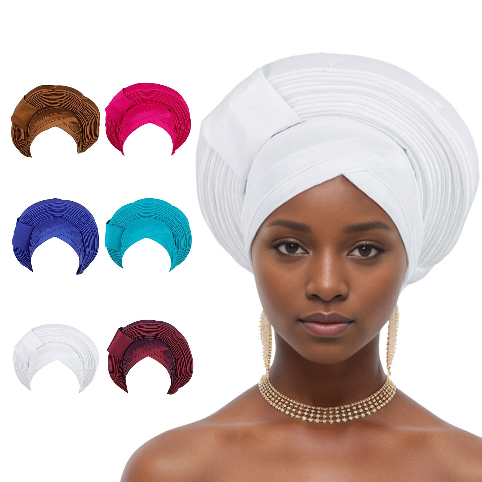 Diadema turbante africana unisex, accesorio para la cabeza del coche elástico, pañuelo africano de moda, bufanda elástica para el cabello para mujeres