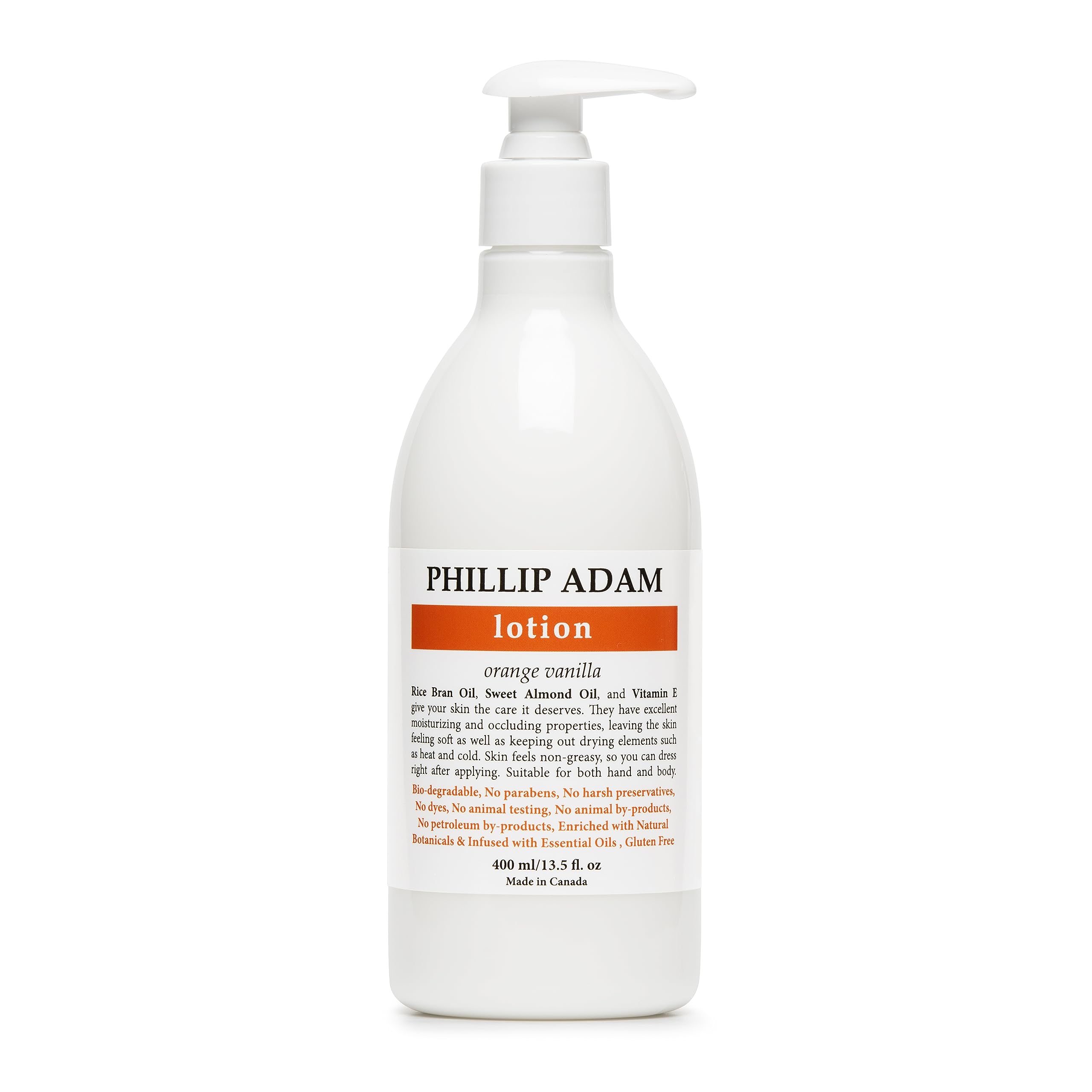 Phillip AdamOrange Vanilla Hand and Body Lotion - Hydrating Natural Based Moisturizer with Sweet Almond Oil - For All Skin Types - 13.5 Fl Oz