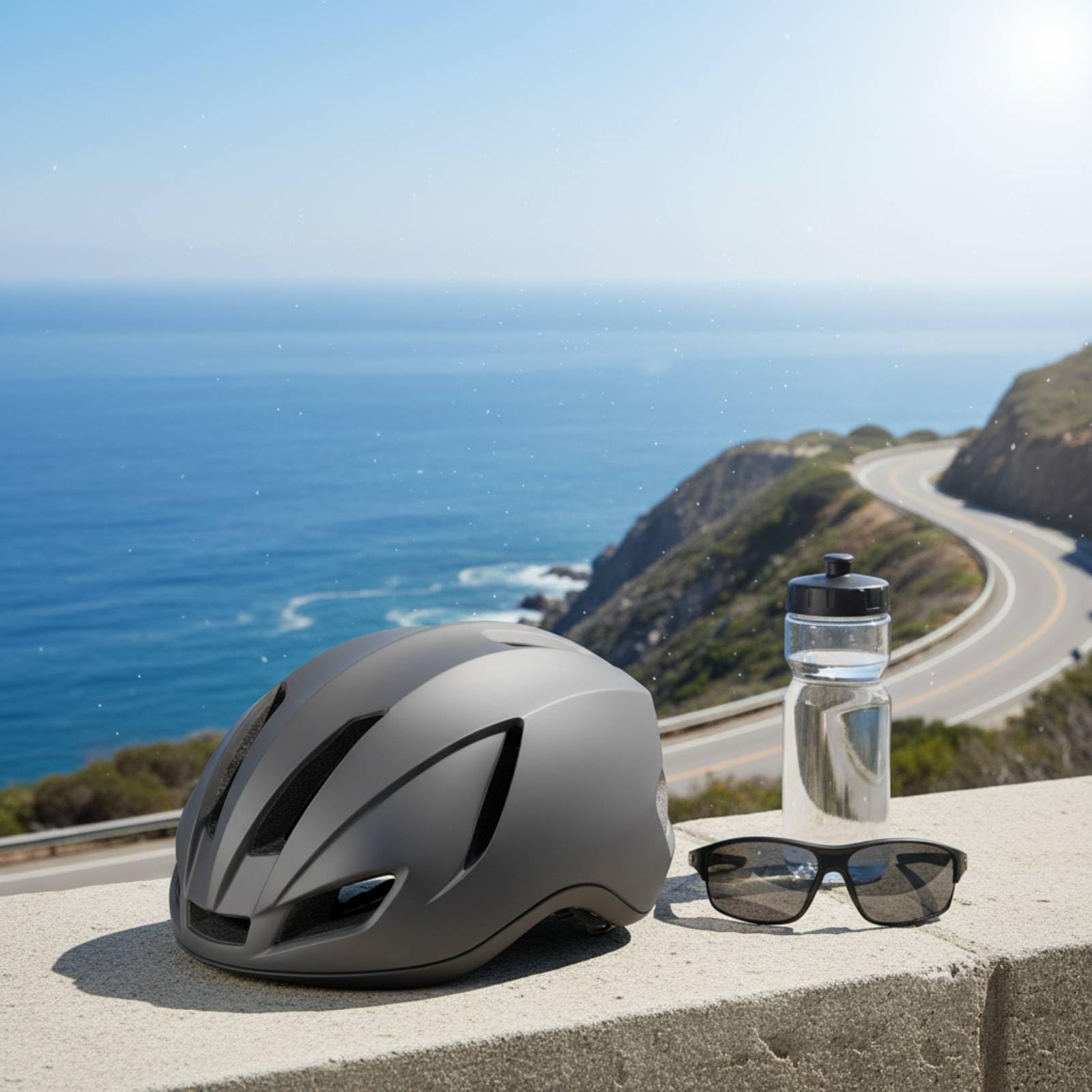 Casco da Ciclismo Casco Bici Casco Bicicletta Casco Adulto con Segnalazione Posteriore USB Integrata in Calotta Rigida Opaca Ventilazione per Tragitti