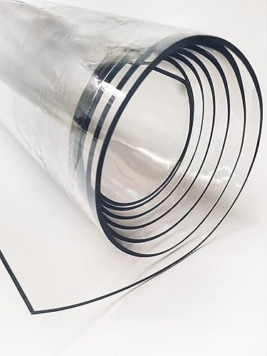 Vinilo transparente de PVC doble pulido, resistente a los rayos UV, tela de grado marino, 48 pulgadas de ancho, 0.079 in de grosor, vendido por The