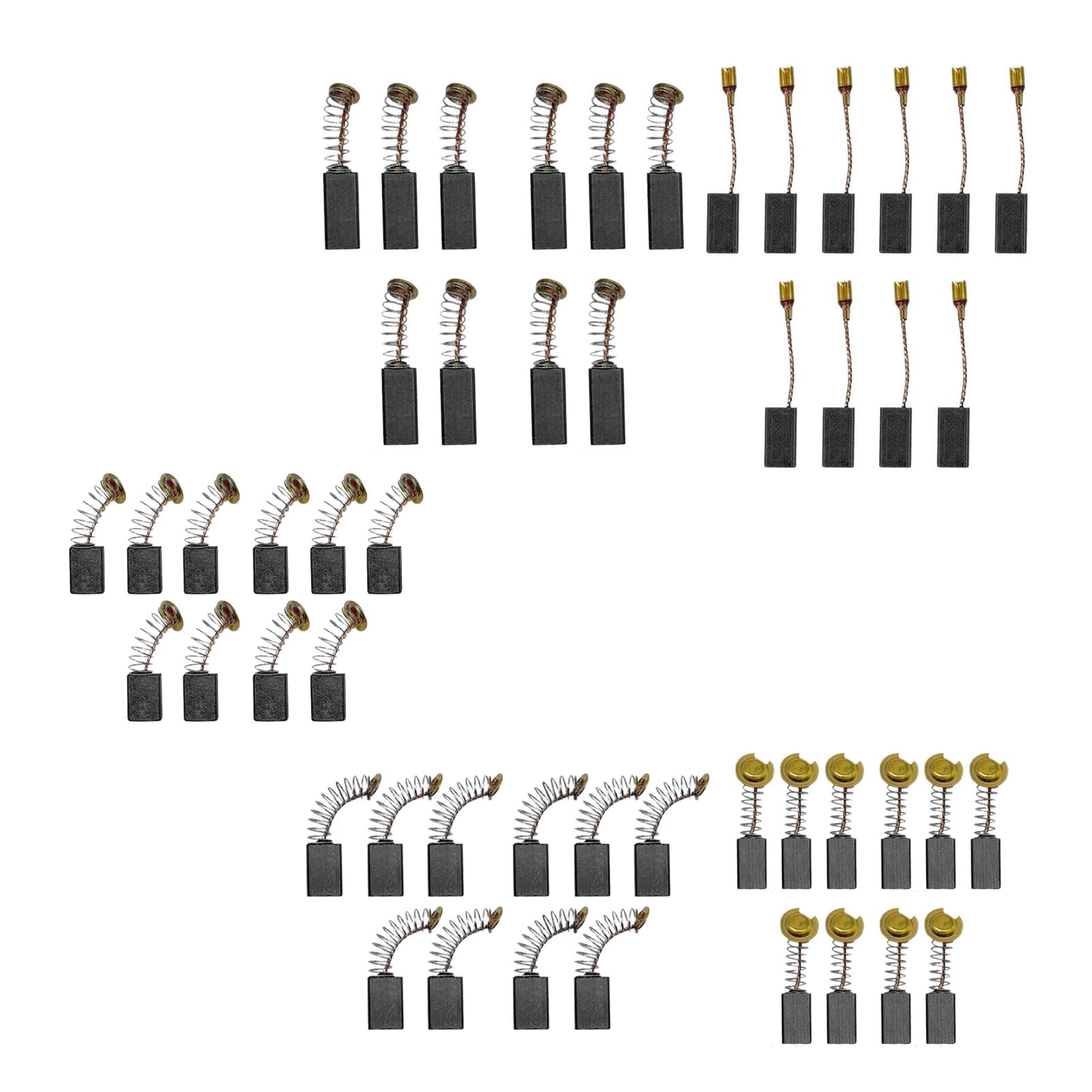 Dsisji 50Pcs Electric Motor Carbon Brushes Carbon Brush Replacement Part Electric Hammer Power Tool Maintenance Professional Motor Brushes