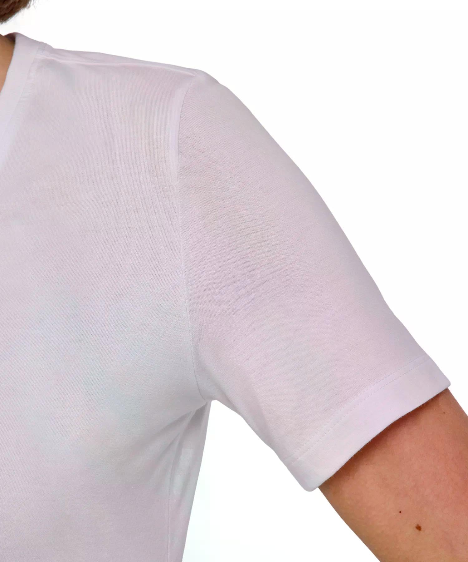 FALKE Damen Basic V-Neck T-Shirt weich hautfreundlich atmungsaktive Baumwolle 1 Stück
