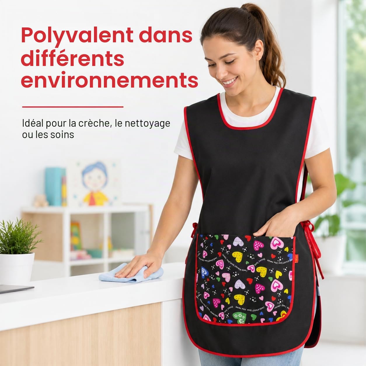 Etrexonline Tablier universel avec poches pour barbecue, cuisine, nettoyage, hôtellerie, fruits et travail - Uniforme de travail confortable et efficace