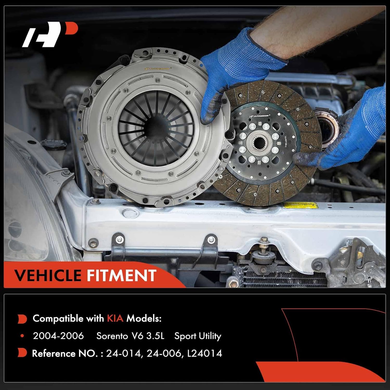 A-Premium Transmission Clutch Kit Set Compatible with Kia Sorento 2004 2005 2006 3.5L, Replace# L24014