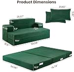 Folding Sofa Queen Dark Green