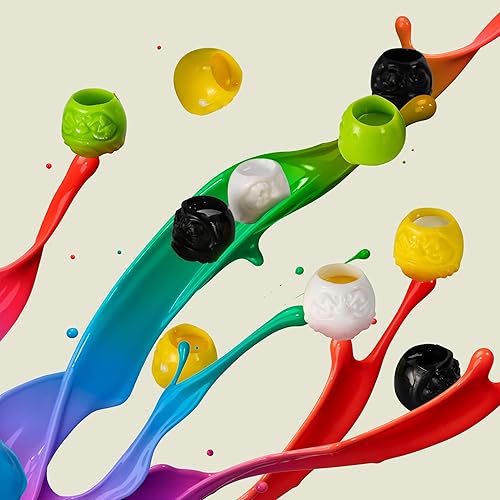 Miniatura 7 de INKin Tapas de tinta para tatuaje, vasos desechables de tinta de tatuaje, taza de tinta con base estable y 200 piezas #0.472 in medianas para