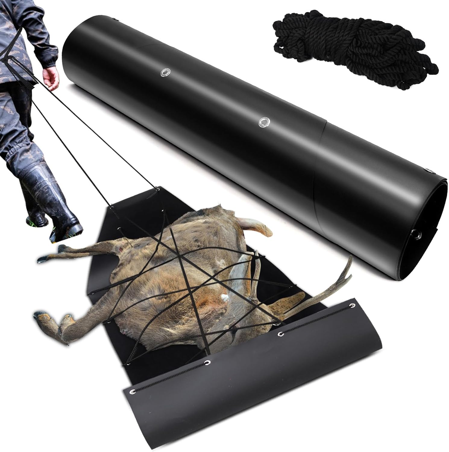 Deer Drag Sled,Ice Fishing Snow Sled for Hauling Gear