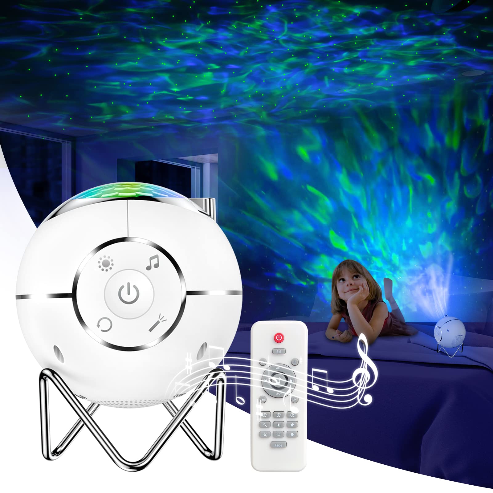 Buy Star Projector with White Noise Machine for Kids, Rechargeable