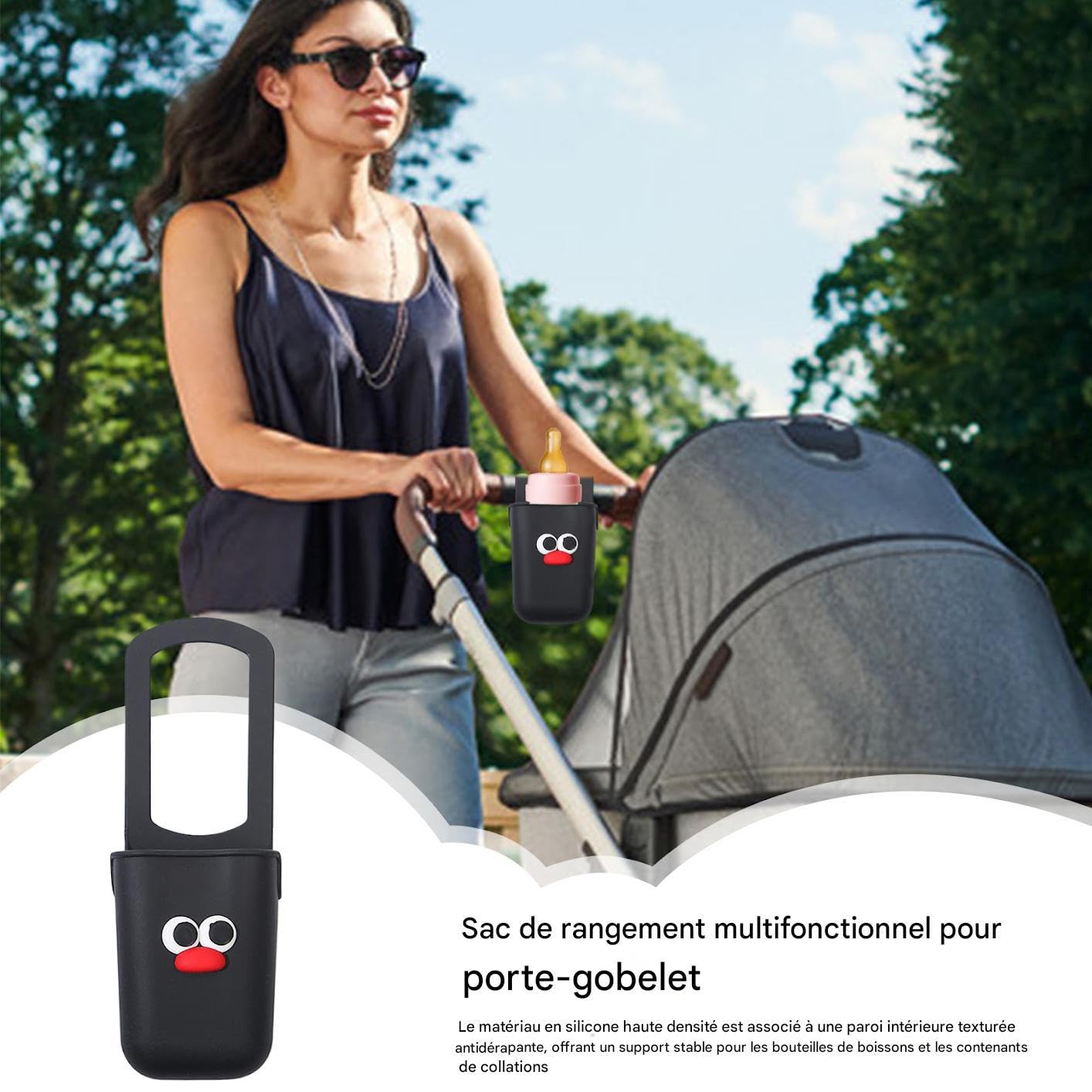 Portabottiglie Passeggino Supporto Antigoccia Bibite, Telefono Chiavi Snack | Porta Bicchiere Da Caffè Monopattino Per Girello Viaggio Spiaggia Outdoor Bici Monopattino
