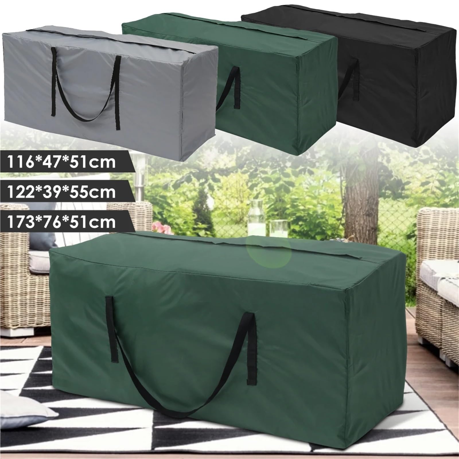 Custodia Protettiva for Cuscino Resistente, Copertura for mobili di Grande capacità, Giardino Esterno, Impermeabile