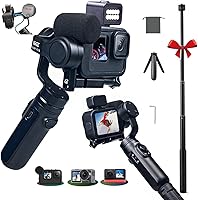 Vista 1 de INKEE Falcon Plus - Estabilizador de cardán para cámara de acción compatible con GoPro Hero 12111098765, OSMO Action, Insta360, compatible con GoPro