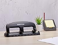 Vista 7 de Bostitch Office EZ Squeeze - Perforadora estándar de 20 hojas de 3 agujeros, construcción de metal, plata/negro (HP20)