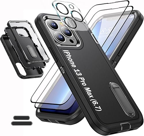 ymxdmd La funda está especialmente diseñada para iPhone 13 Pro Max de 6.7 pulgadas, protección de cuerpo completo, resistente a los golpes, goma de