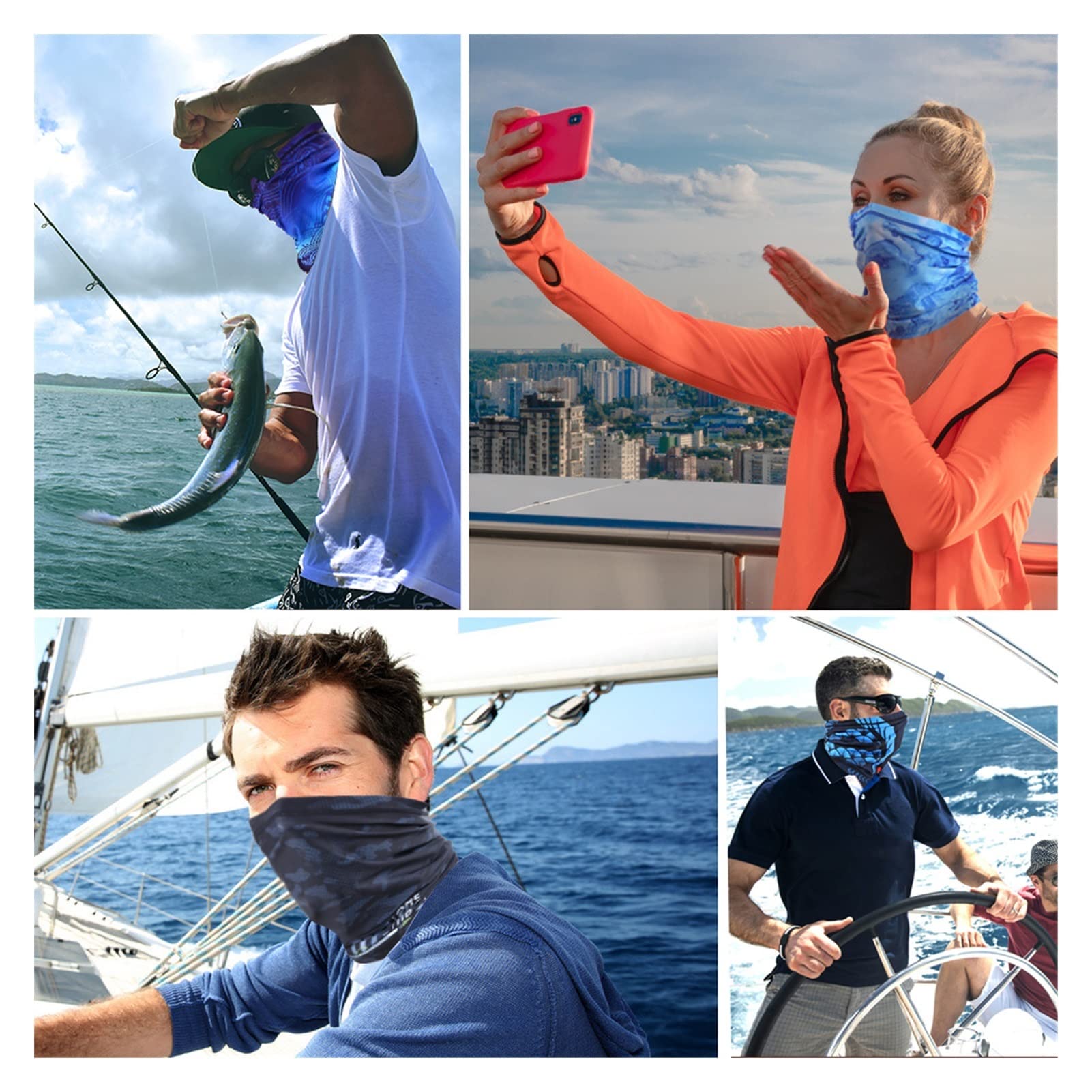 Summer Ice Silk Bandana Ciclismo Impreso Halfark Mask Mask Sport Neck Gaiter Caminata FOL Mask Curring Tube Buff Mujeres Mujeres