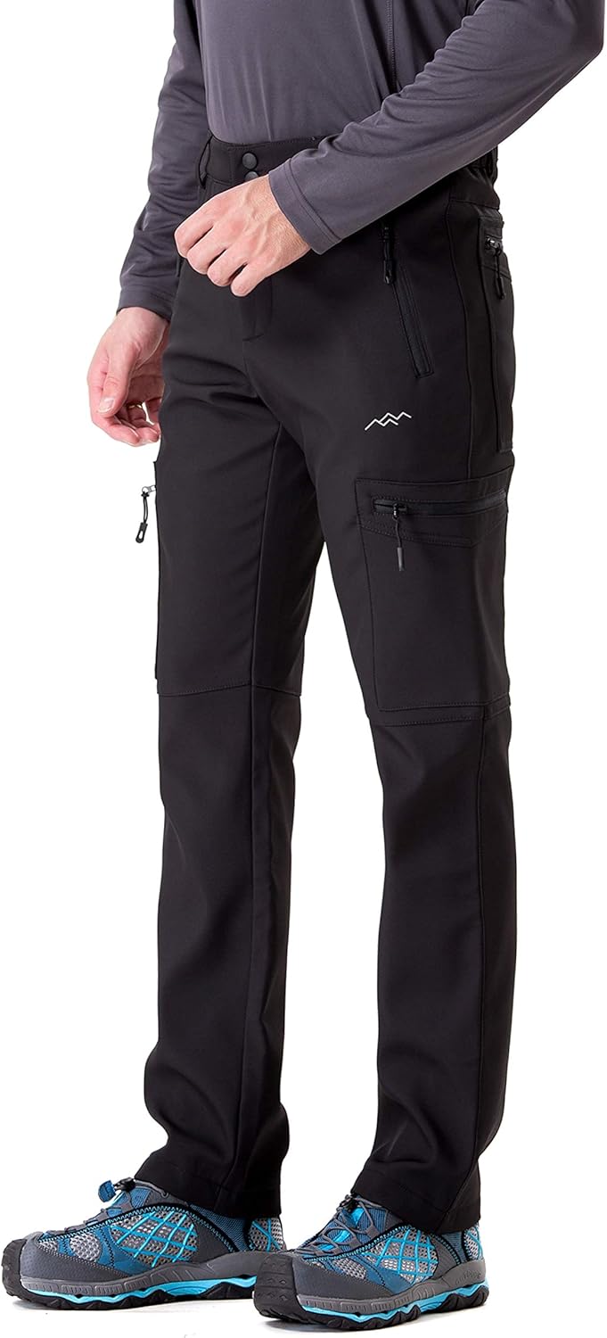 TRAILSIDE SUPPLY CO. Men's Fleece Lined Insulated Pants Softshell Pants,Water and Wind-Resistant - Image 6