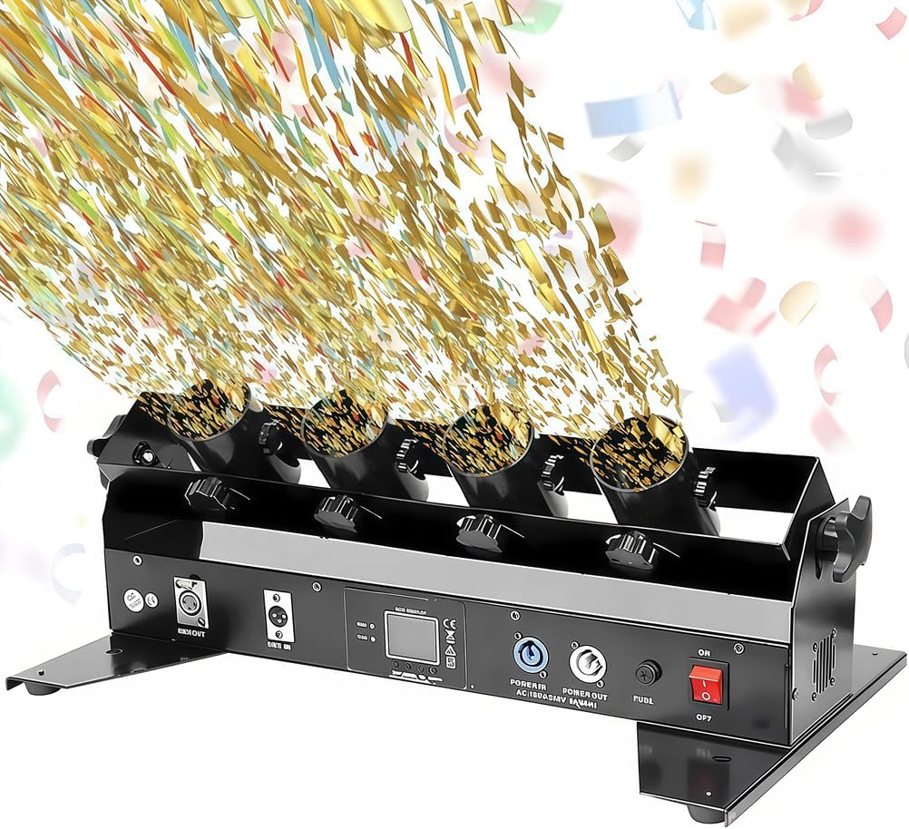 Máquina de confeti eléctrica con control remoto para eventos miniatura 1