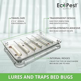 Bed Bug Detector – 6 Pack | Early Detection Bed Bug Trap, Monitor, and Detector for Home and Travel | Indoor Pest Control Traps for Bed Bugs