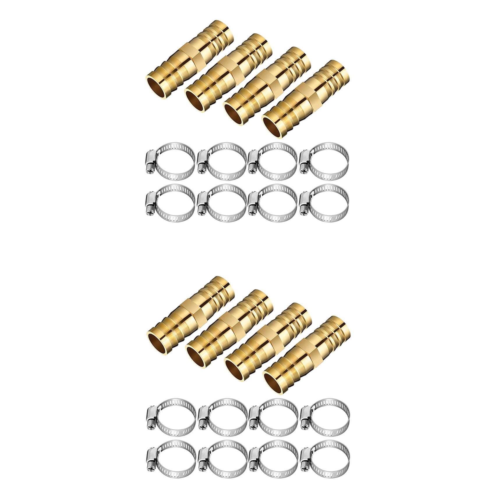 Ctrlzs Women's 24 Pieces Hose Repair Connectors With Claps Brass Garden Hose Repair Kit Fitting Water Hose Repair Kit Solid Hose