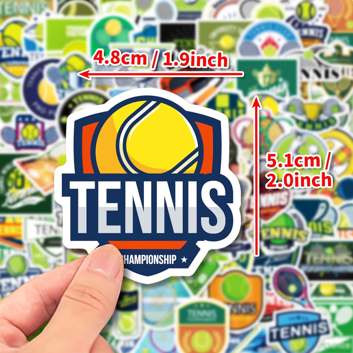 Cute Tennis Vinyl Stickers for Teens and Adults - Waterproof Cartoon Tennis Stickers for Water Bottles, Laptops, Skateboards, Phones, Luggage, and Journals - for Sports Fans! - Image 6